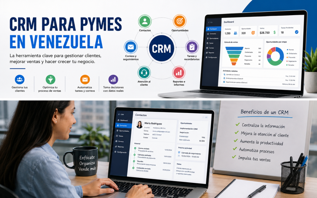 CRM para pymes en Venezuela: cómo elegir el mejor software CRM para gestionar clientes y vender más